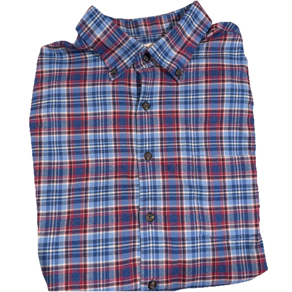 Peter Millar Button Down Shirt‎ Mens Large Plaid Long Sleeve